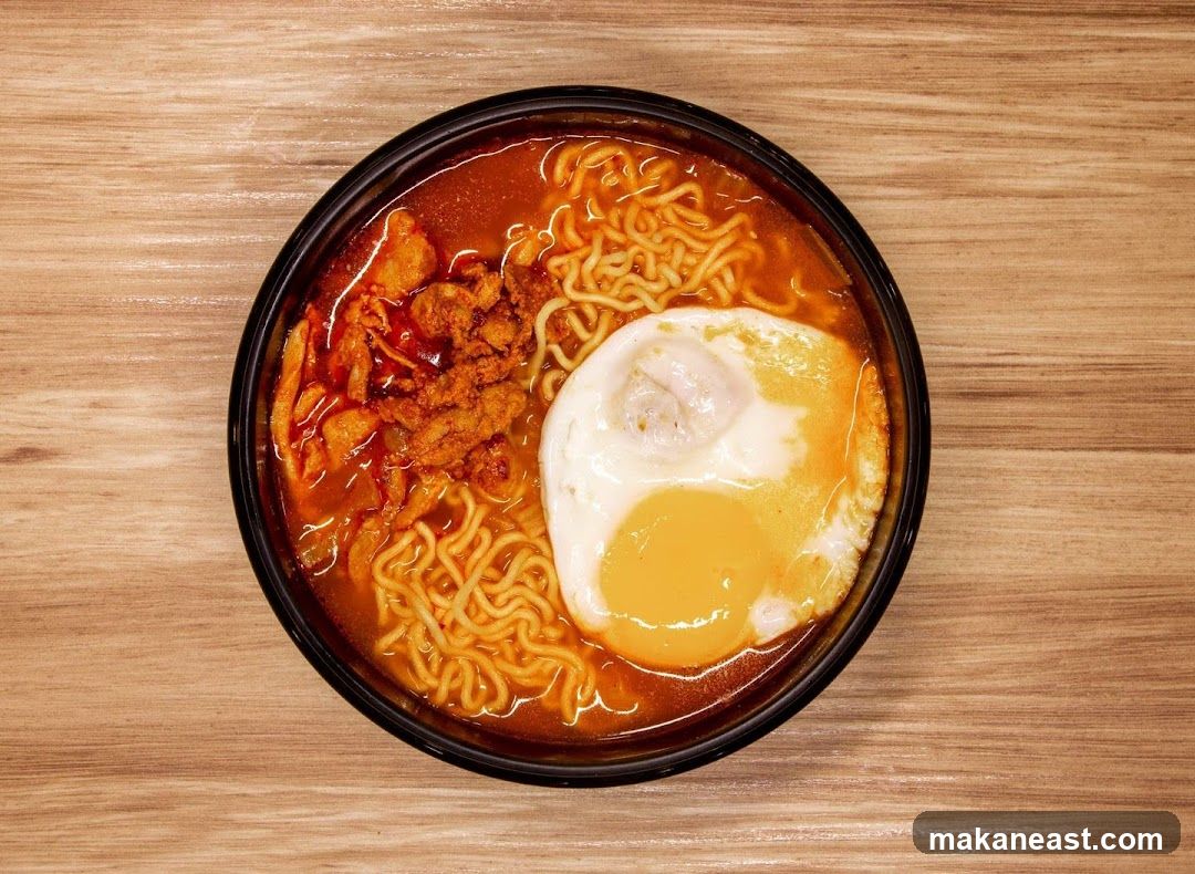Spicy Noodle Soup with Egg