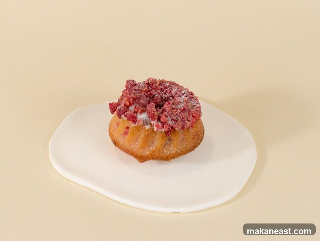 Donut with pink topping