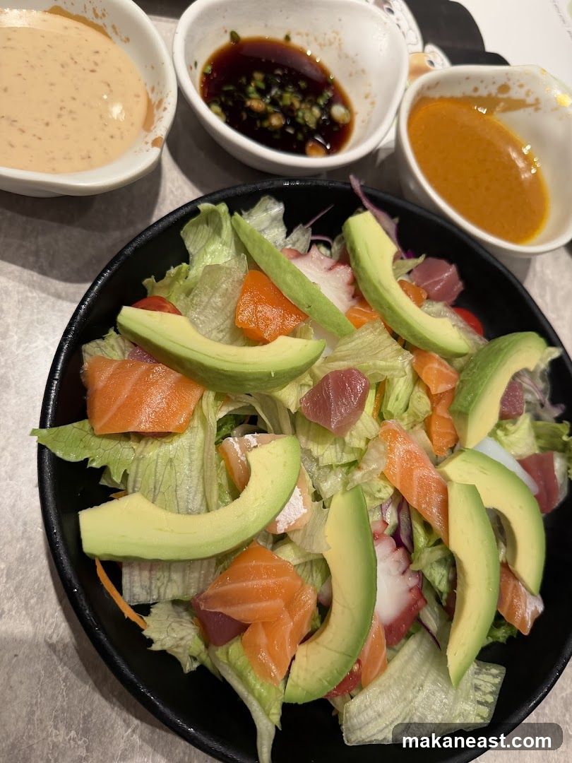 Sashimi Salad with Sauces