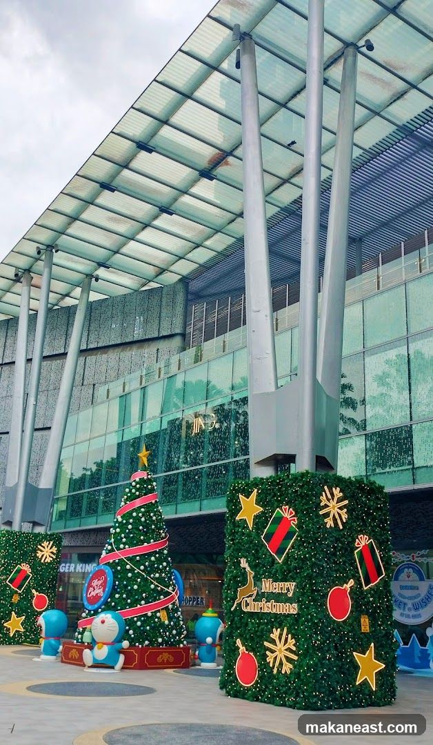 Christmas Decorations Outside Building
