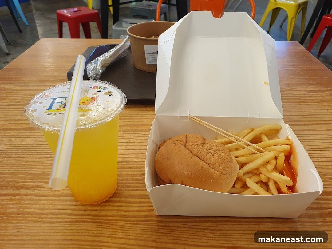 Burger and Fries Meal