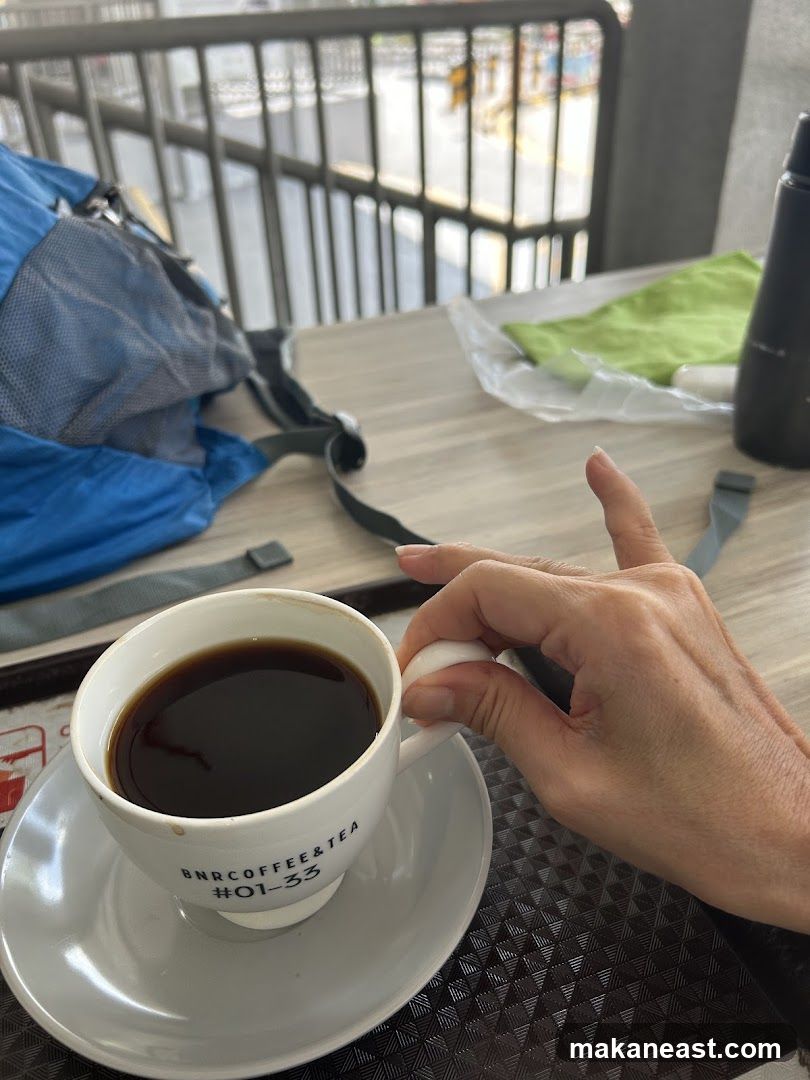 Coffee cup with text