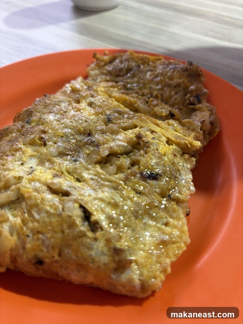 Omelette on Orange Plate