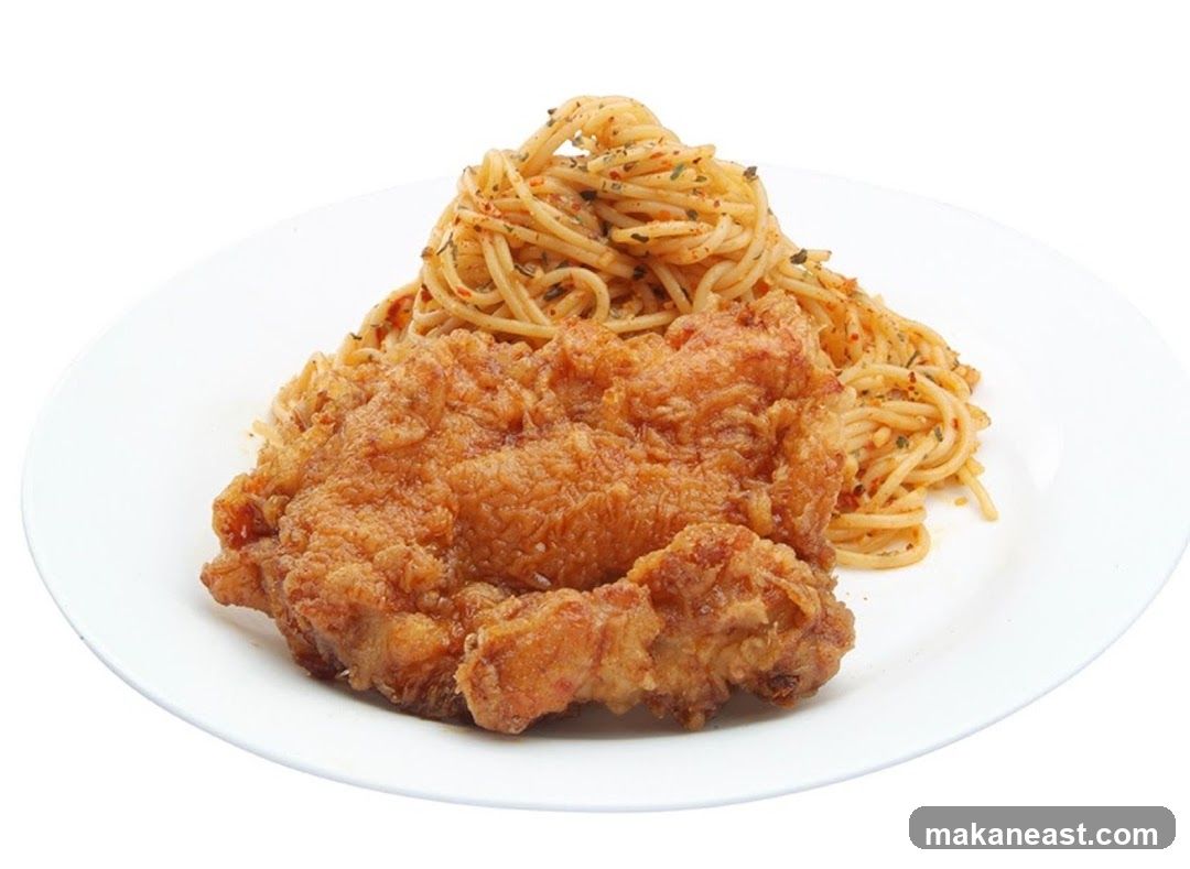 Fried Chicken with Spaghetti