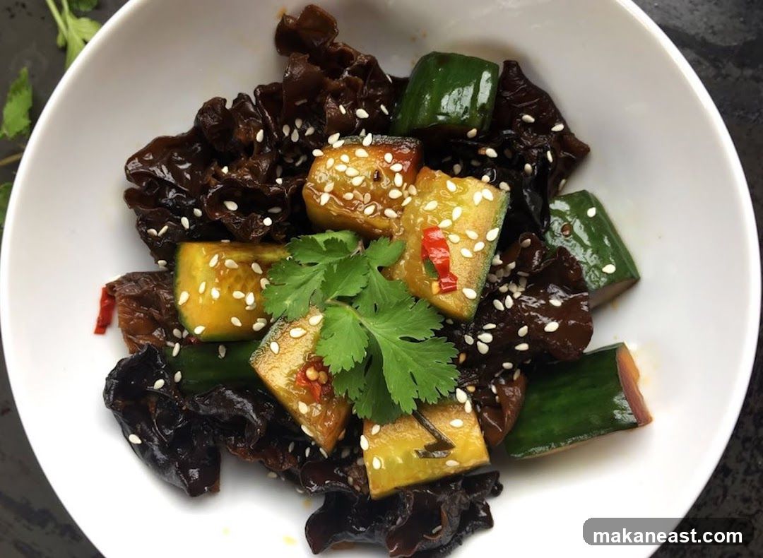 Cucumber and Wood Ear Mushroom Salad