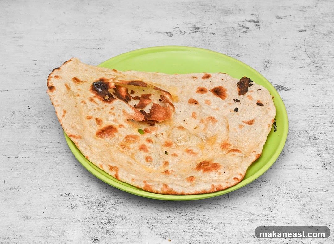Naan Bread on a Plate