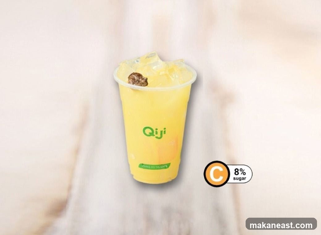 Yellow Drink with Ice and Garnish
