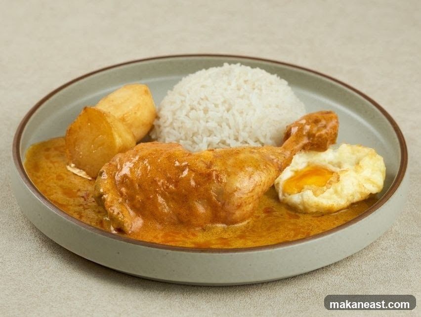 Chicken Curry with Rice and Potatoes