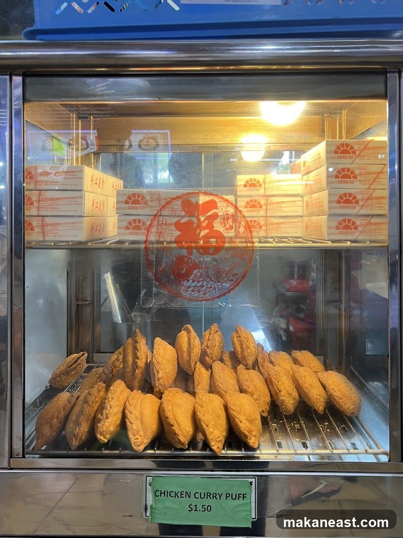 Pastries in a display case