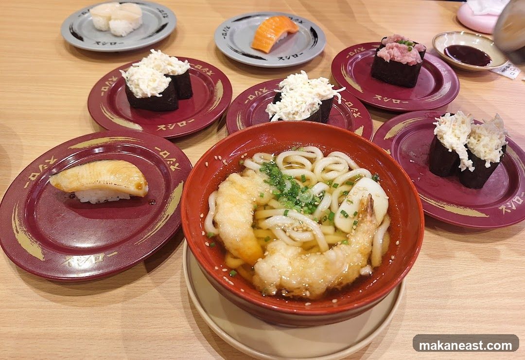 Sushi and Udon Noodles
