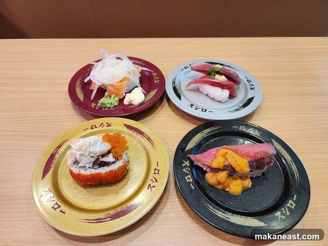 Four Plates of Sushi