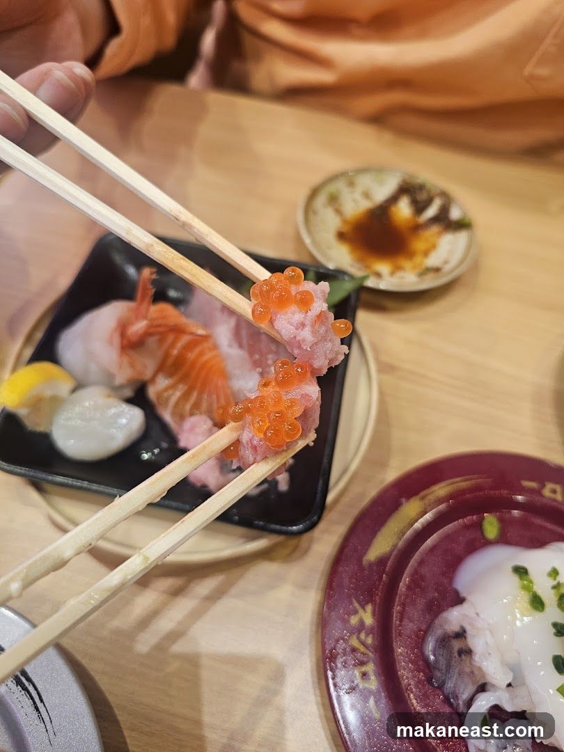 Sushi with Ikura