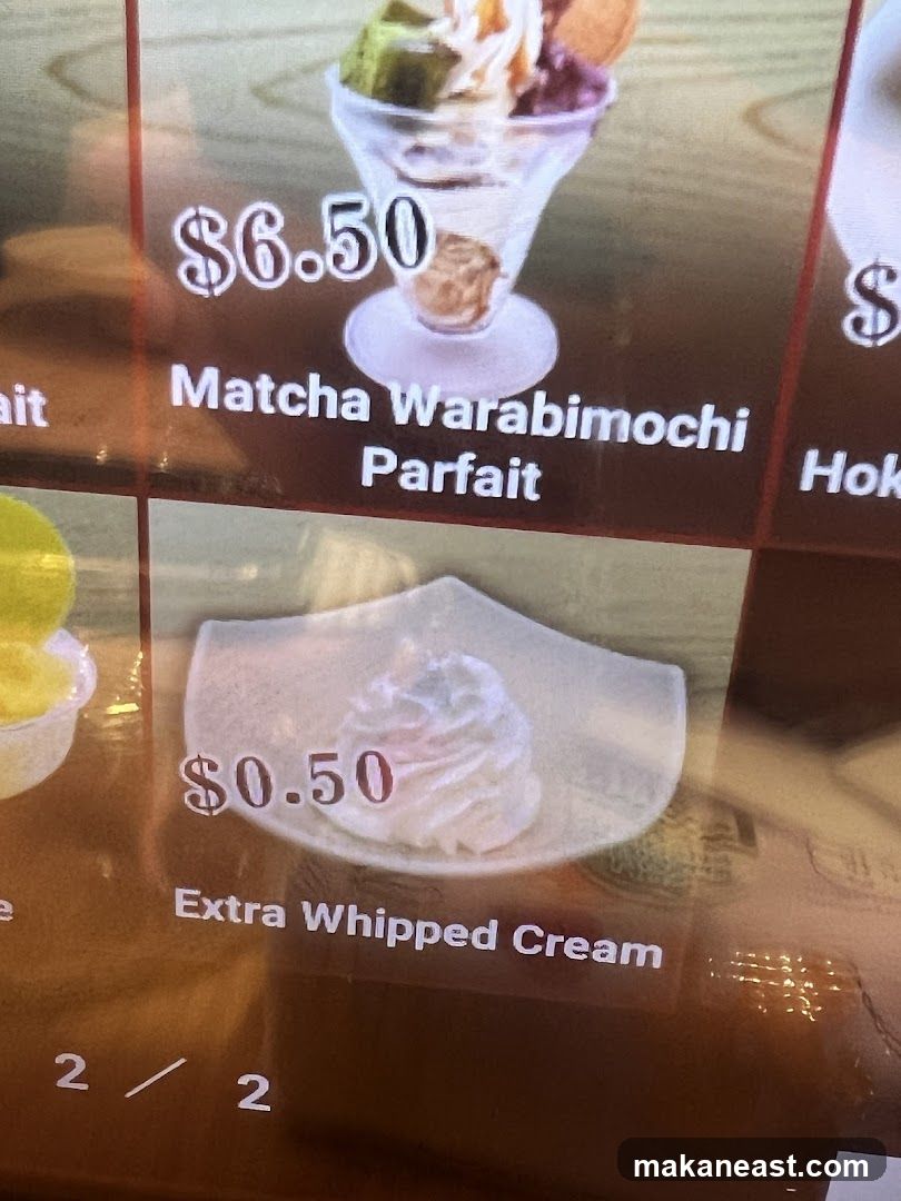 Dessert Menu