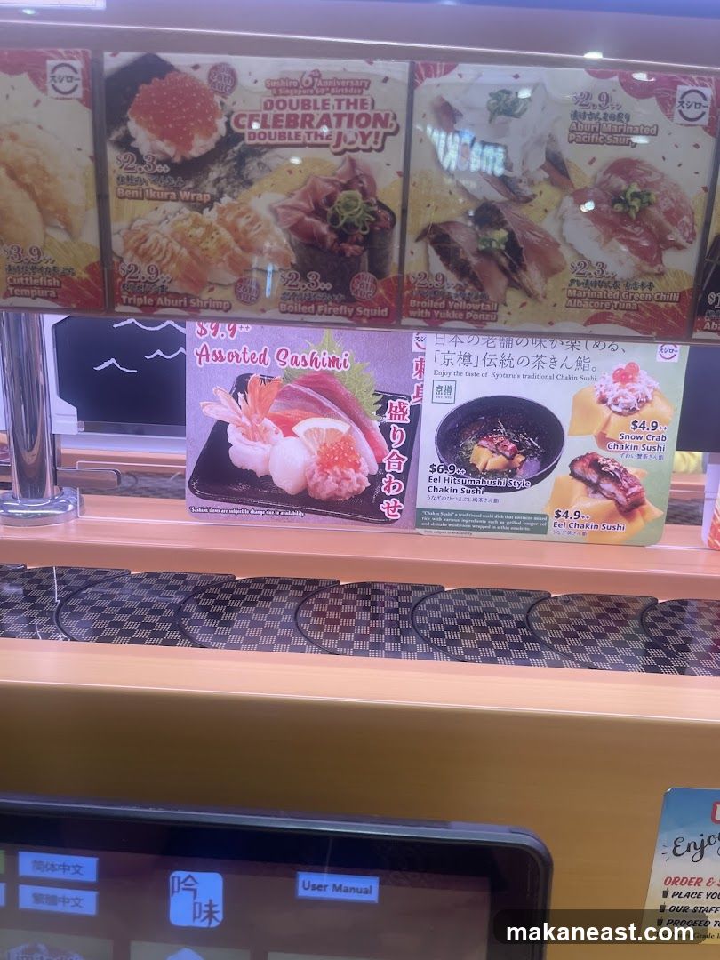 Sushi Menu