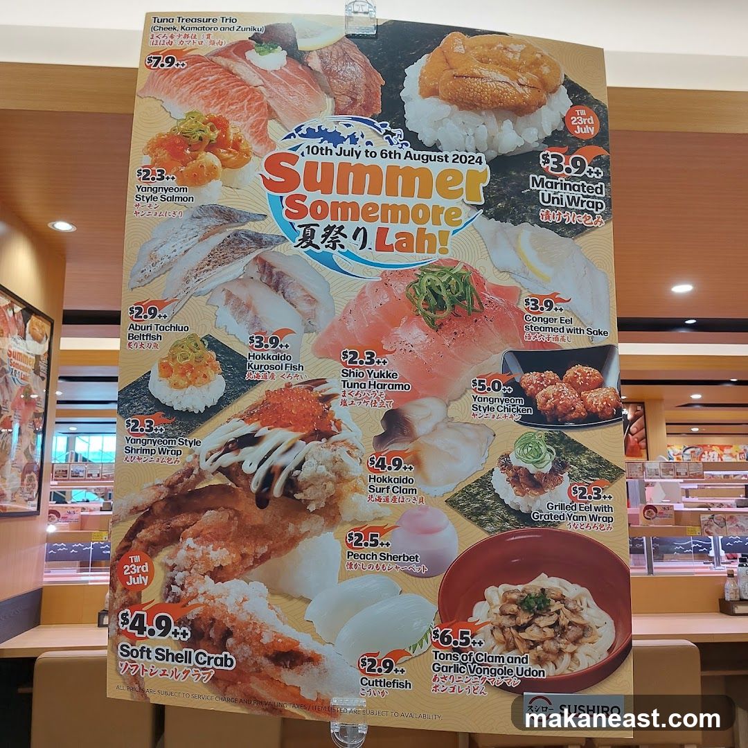 Summer Somemore Lah! Menu