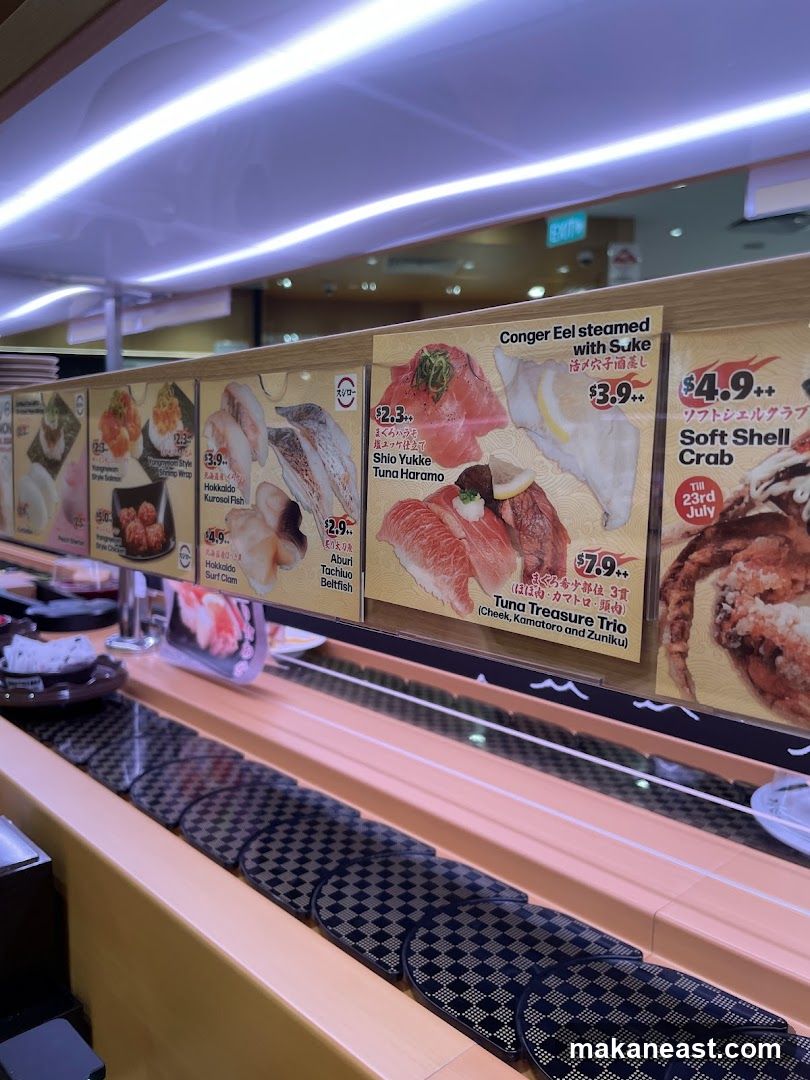 Sushi Menu