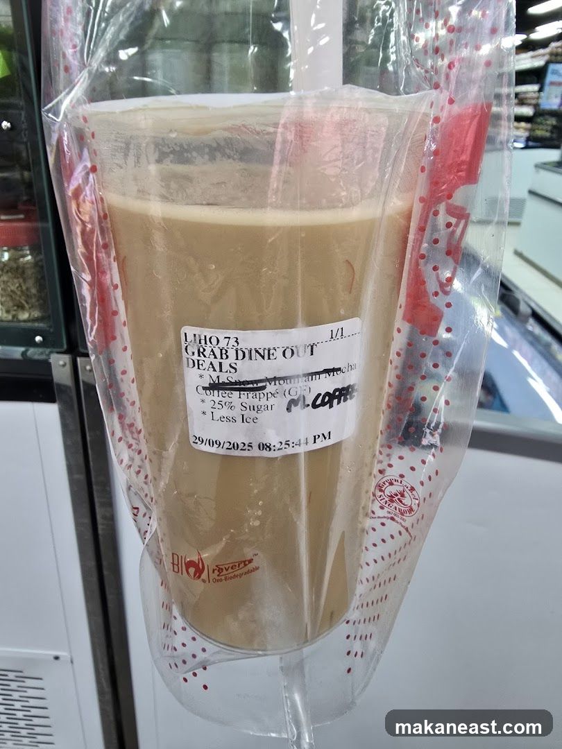 Beverage with order details