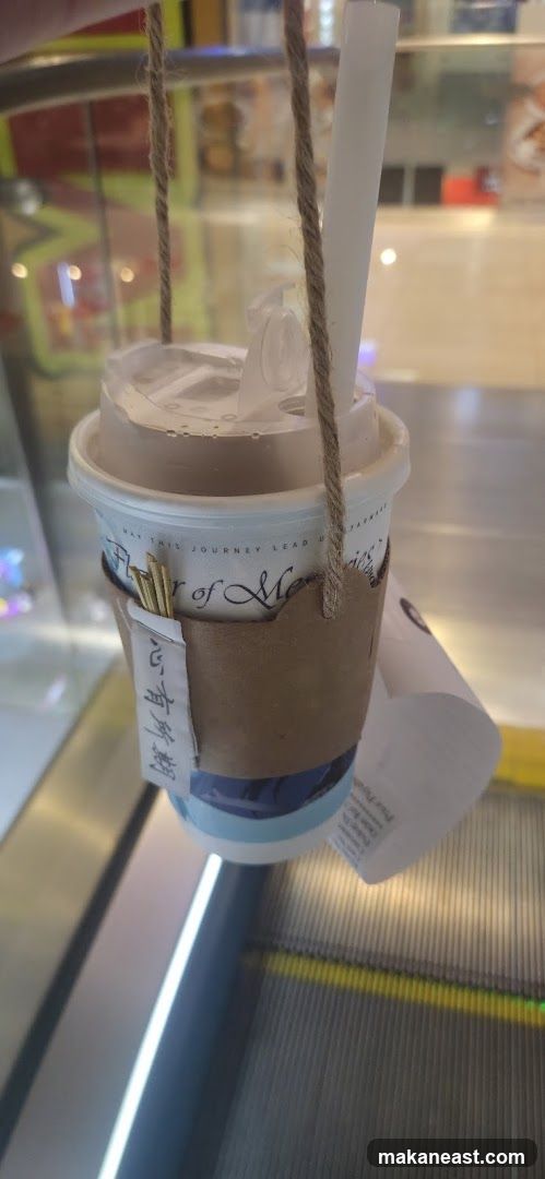 Beverage Cup with Straw and Handle
