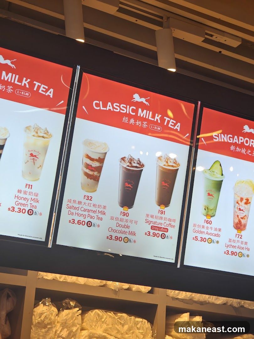 Milk Tea Menu