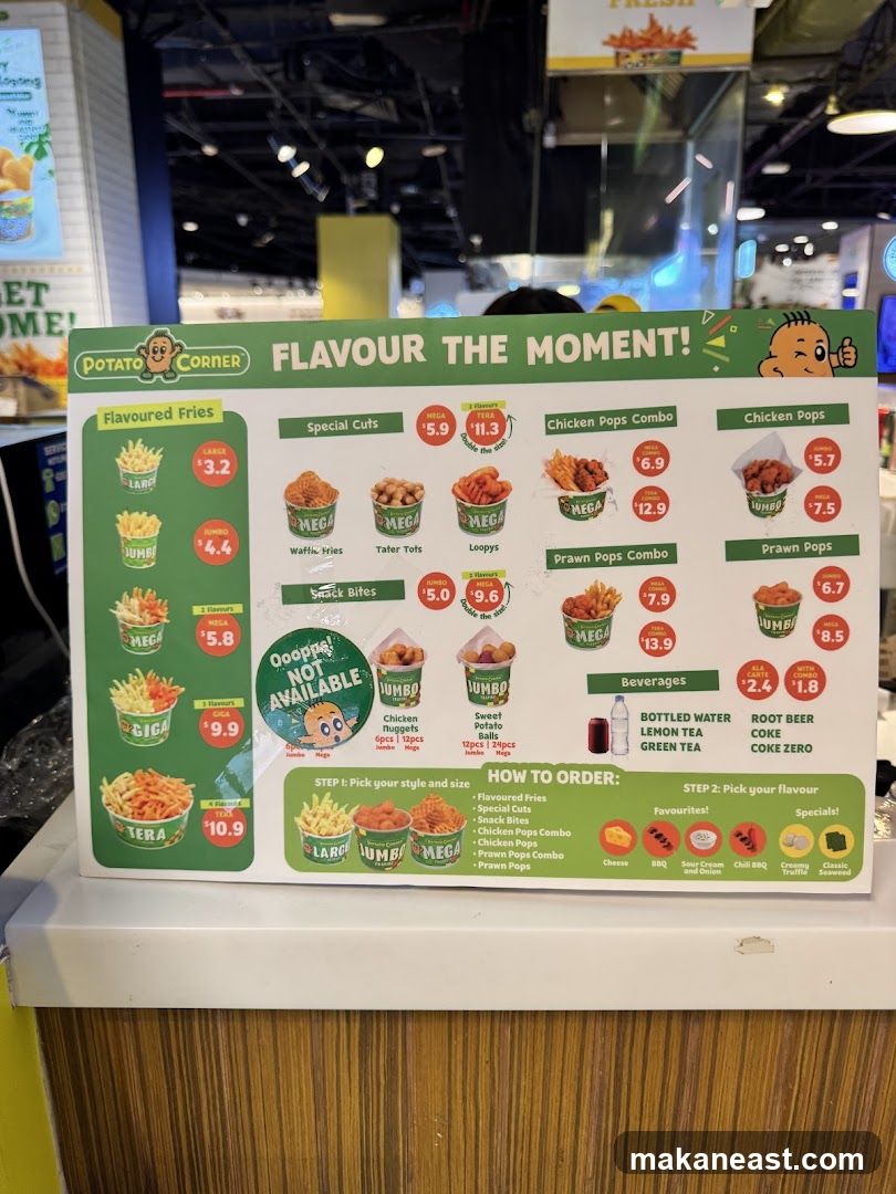 Potato Corner Menu
