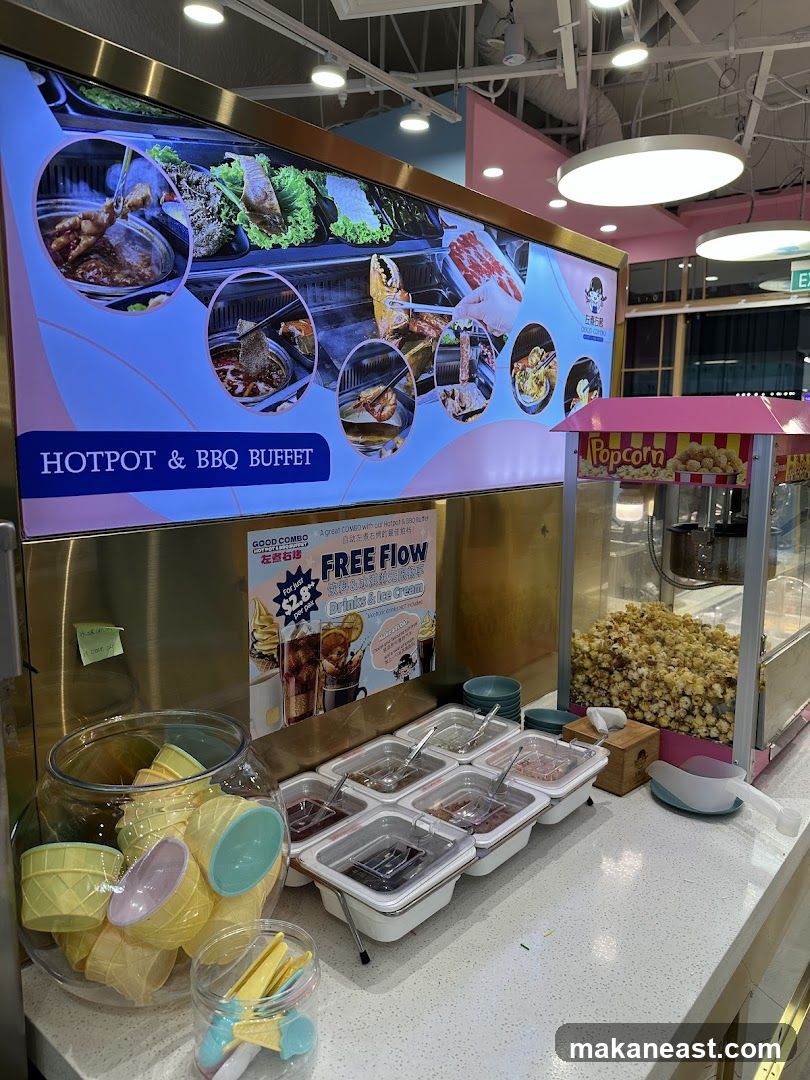 Hotpot and BBQ Buffet Display