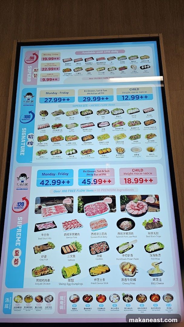 Buffet Menu