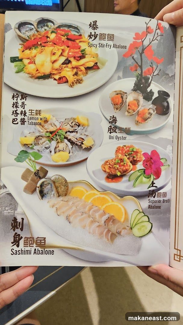Abalone and Oyster Dishes
