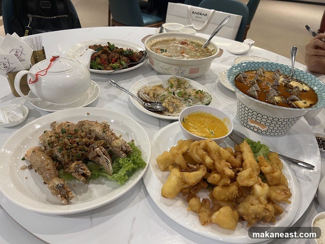 Table with various dishes