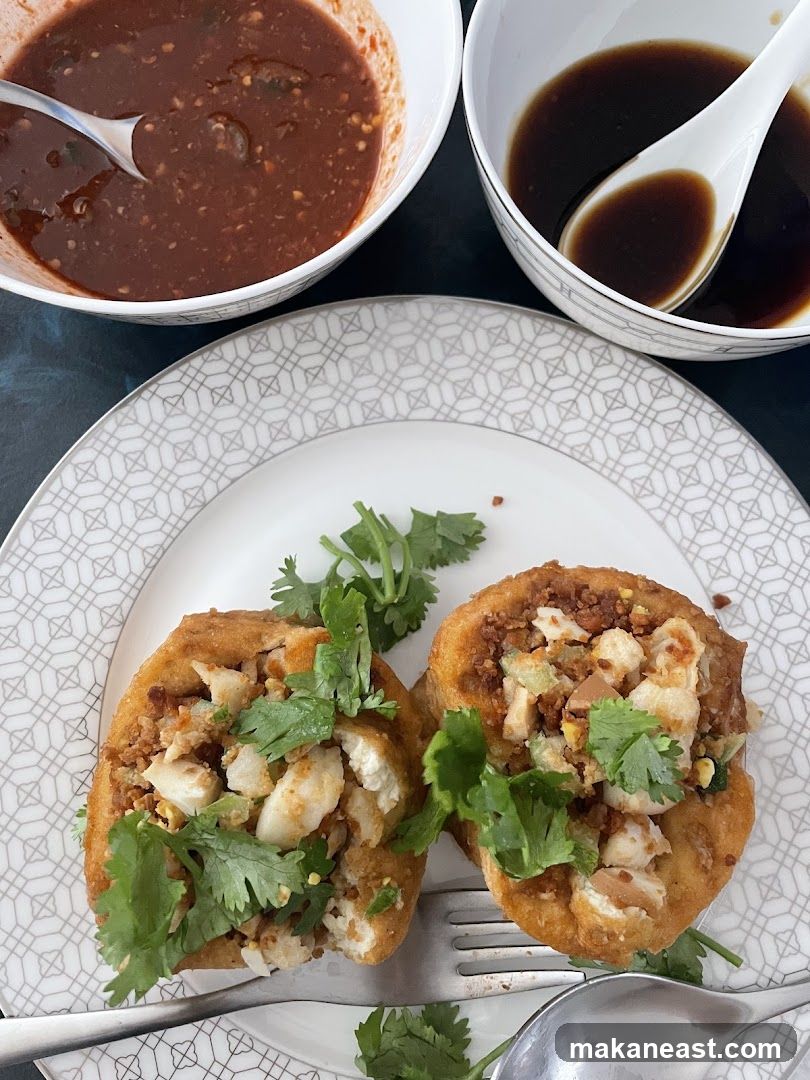 Fried Tofu with Toppings