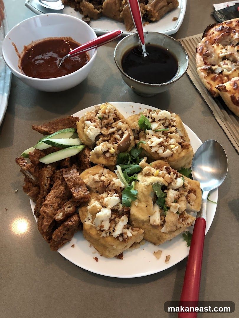 Stuffed Tofu and Pizza