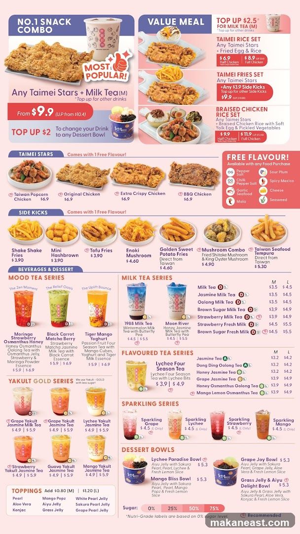 Taimei Menu