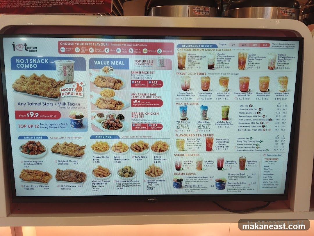 Taimei Menu