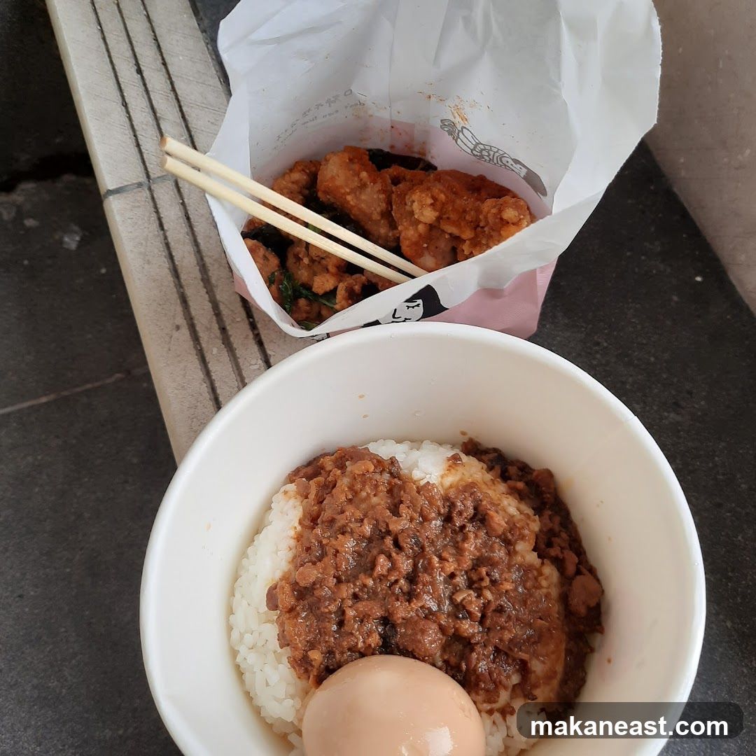 Taiwanese Braised Pork Rice and Fried Chicken