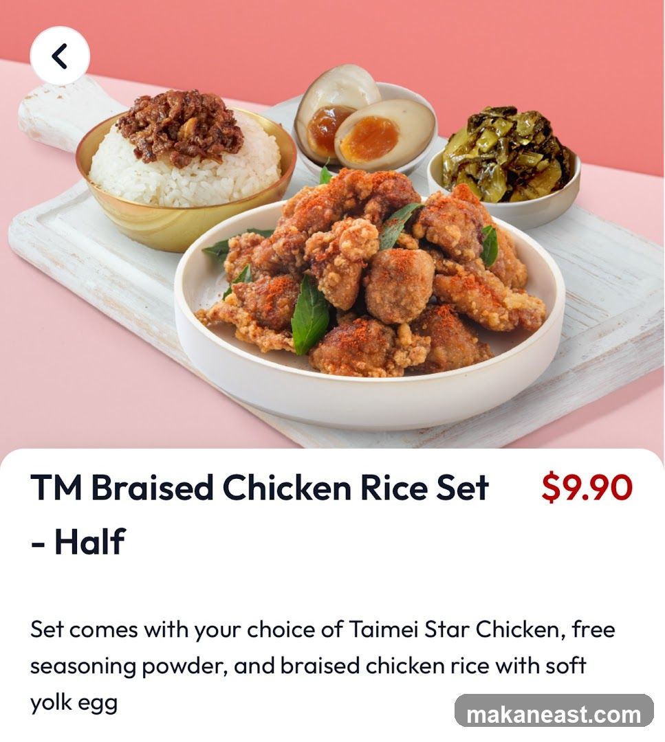 TM Braised Chicken Rice Set - Half