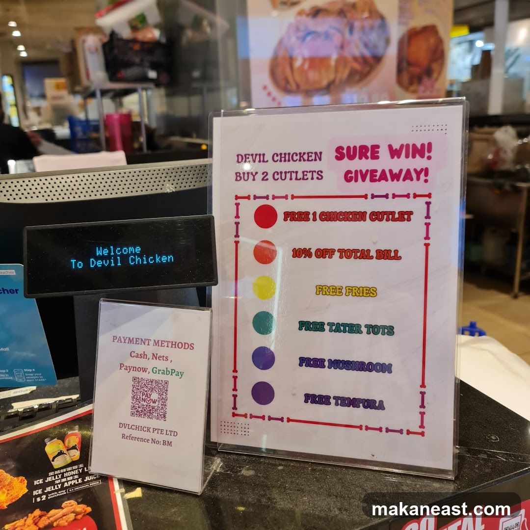 Devil Chicken Giveaway Sign
