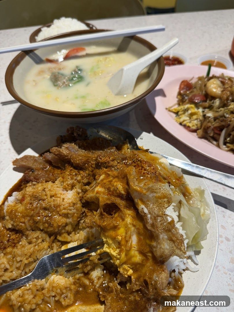 Dishes of food on a table