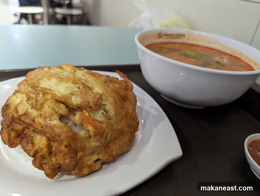Omelette with Rice and Soup