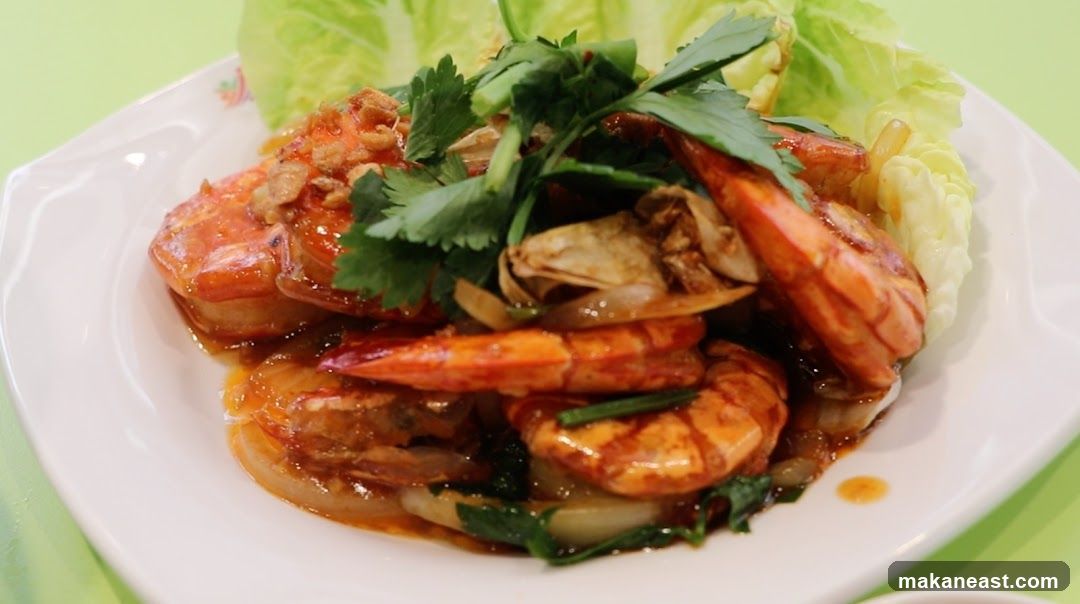 Stir-fried Prawns with Sauce