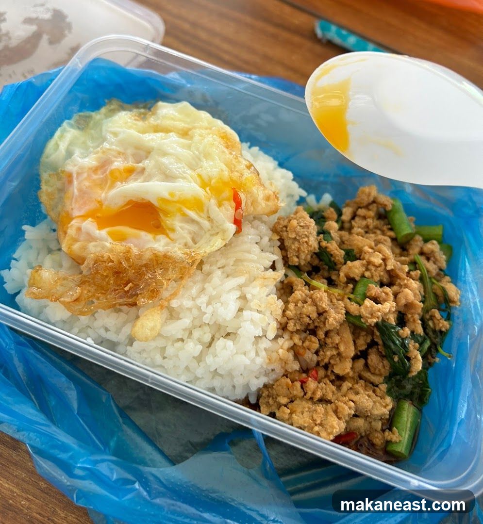 Thai Basil Stir-fry with Rice and Fried Egg