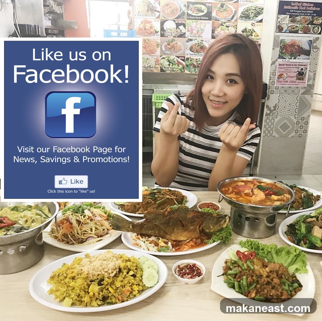 Thai Food Spread with Facebook Promotion