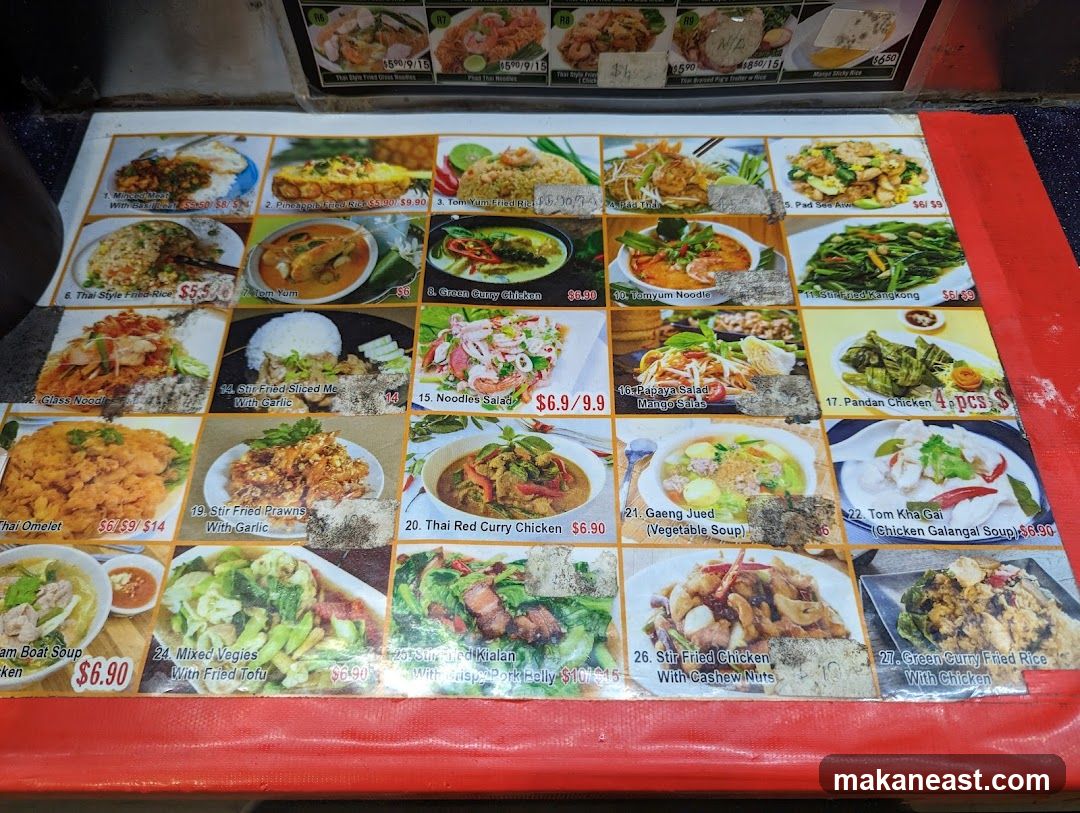 Thai Food Menu
