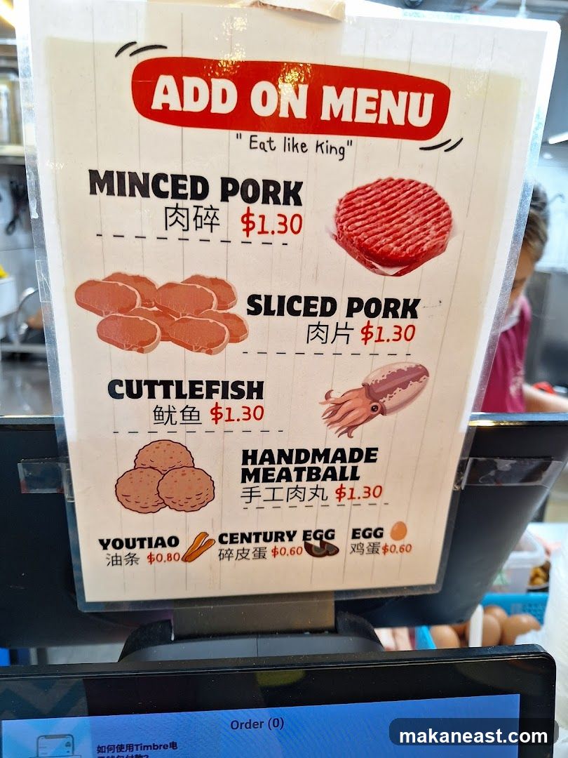 Add On Menu