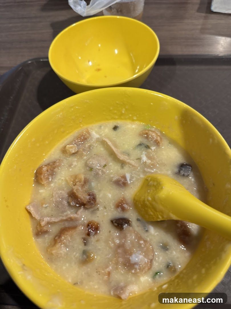 Congee with toppings