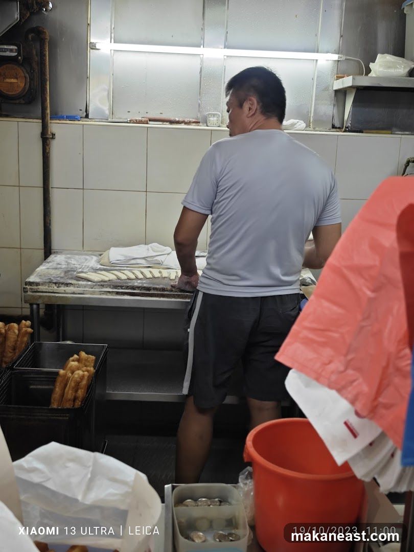 Man preparing dough