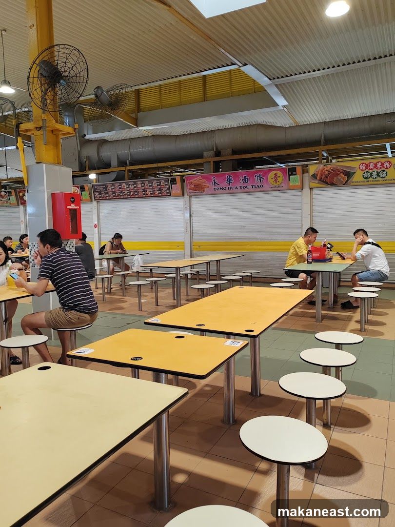 Food court seating area
