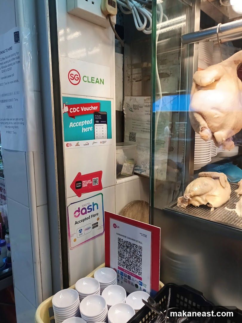 Hainanese Chicken Stall Payment Options