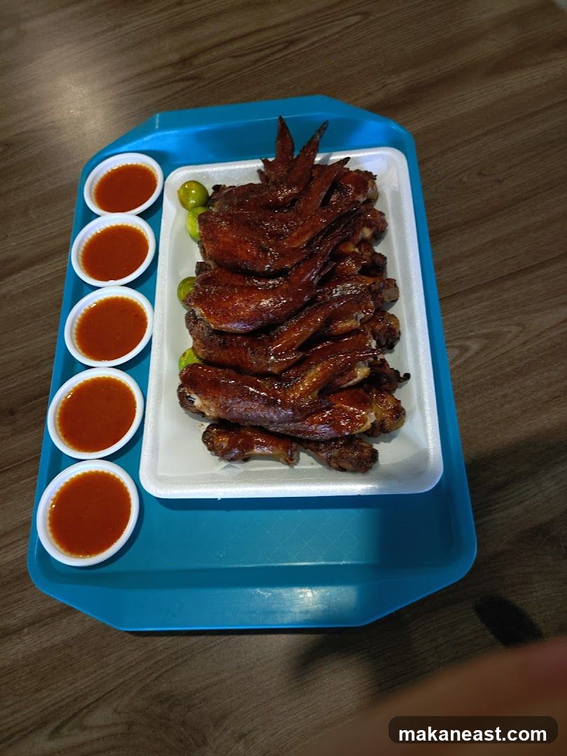 Grilled Chicken Wings with Dipping Sauce