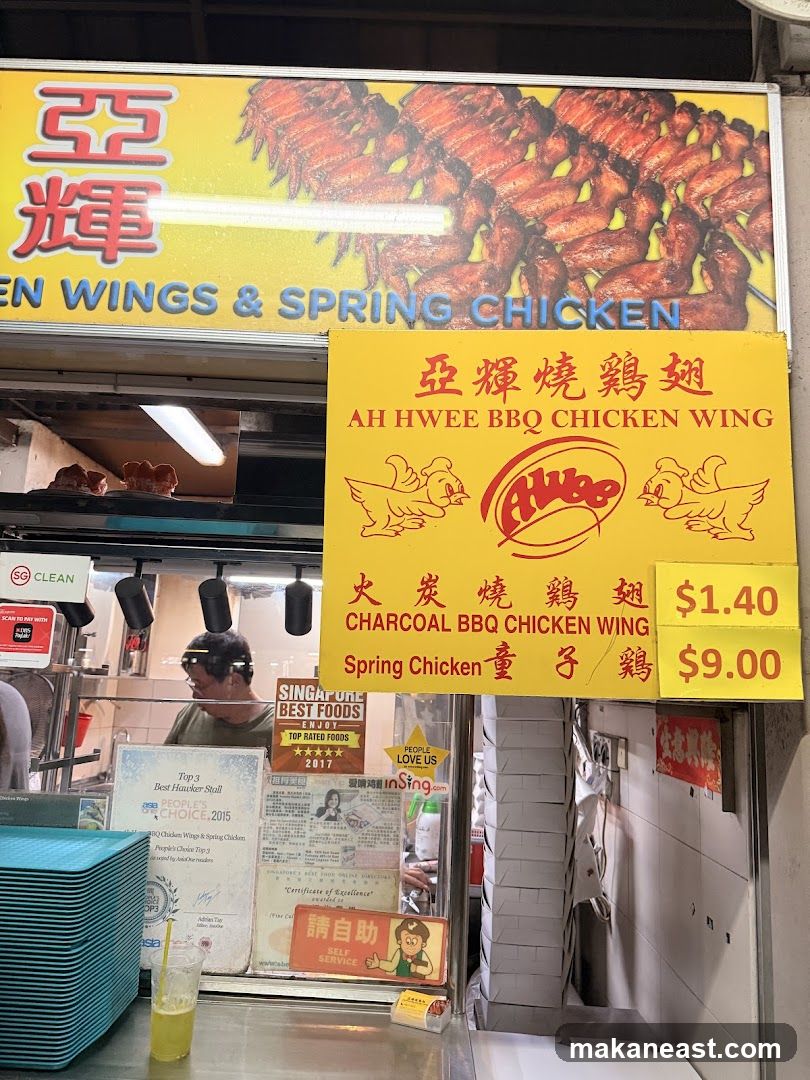 BBQ Chicken Wings and Spring Chicken Stall