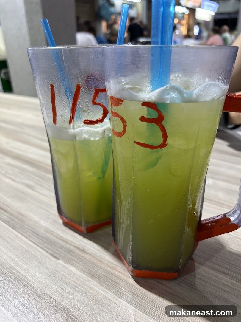 Two drinks with numbers