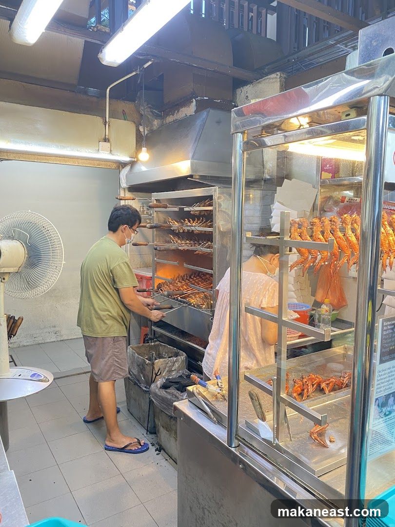 Food Stall with Roasting Meats
